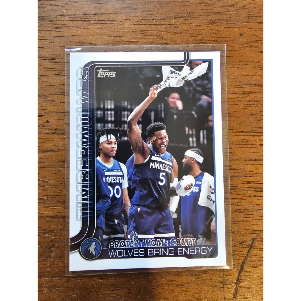 Anthony Edwards 2025-2026 Topps Flagship #287 - Protect Home Court Checklist